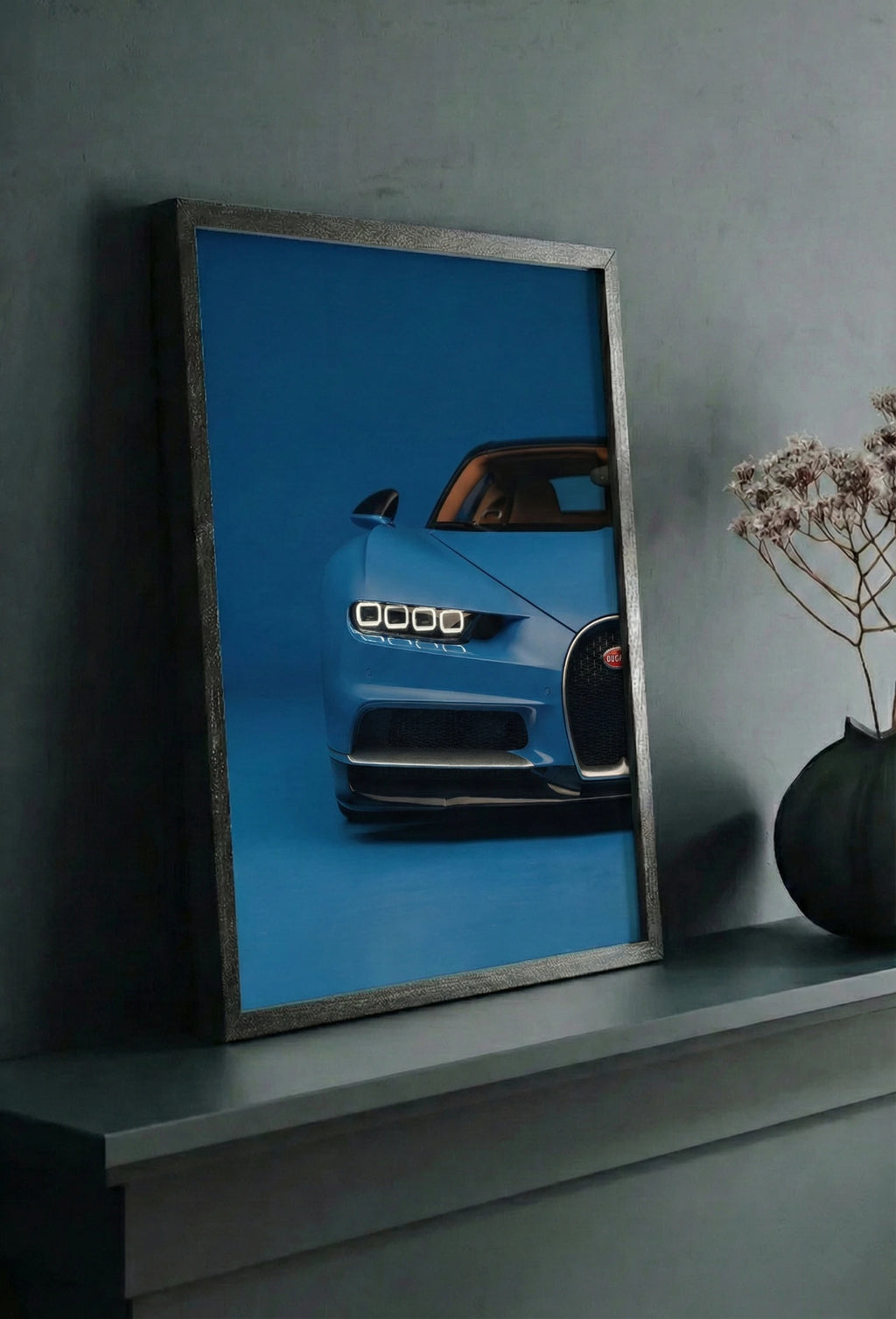 Supercar indrammet vægkunst | Luksusindretning til man cave og børneværelse