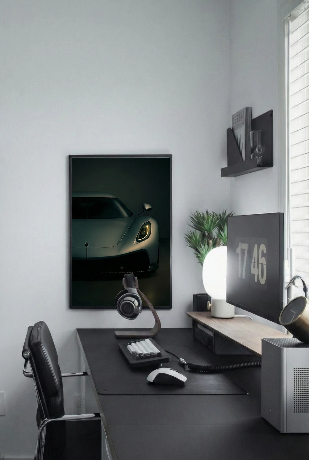 Modern office setup Jesko Supercar Framed Wall Art decor