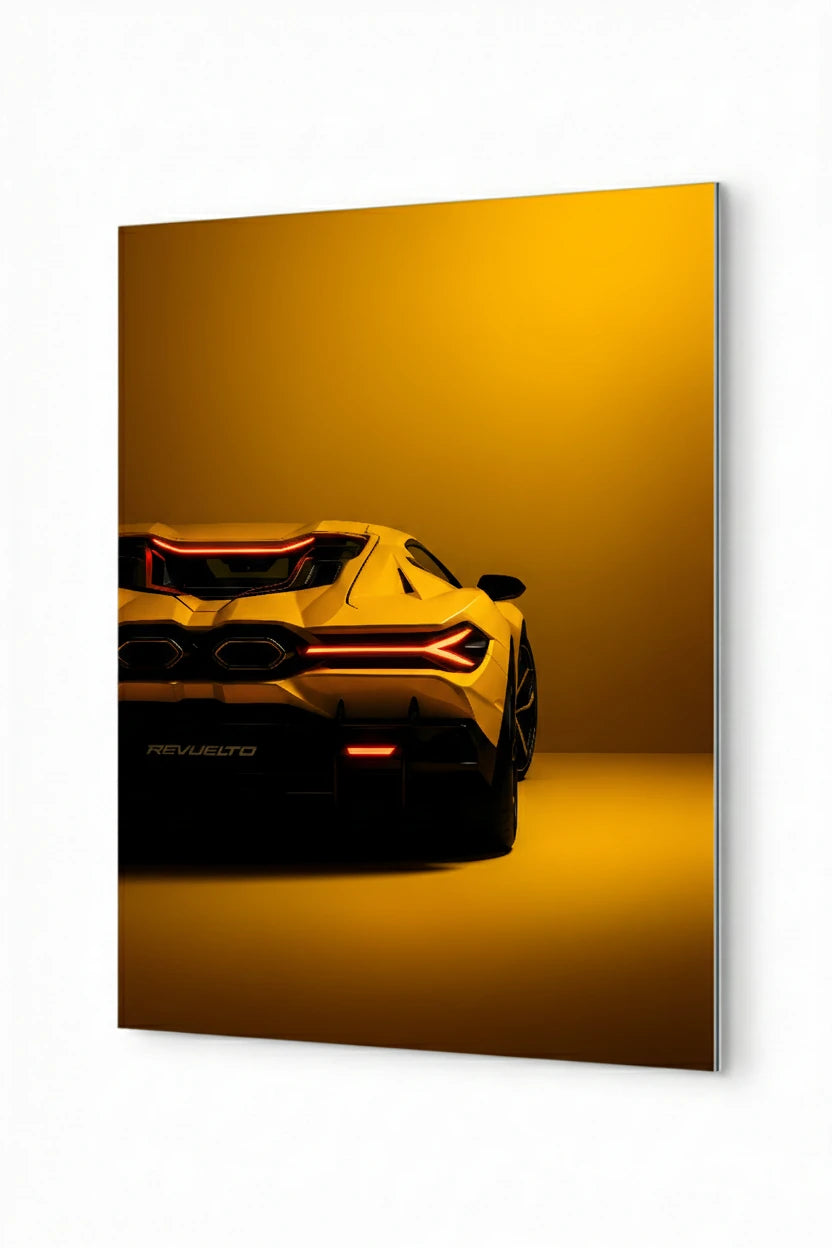Supercar Aluminum Dibond Print | Wall Art for Men Room Dorm or Garage