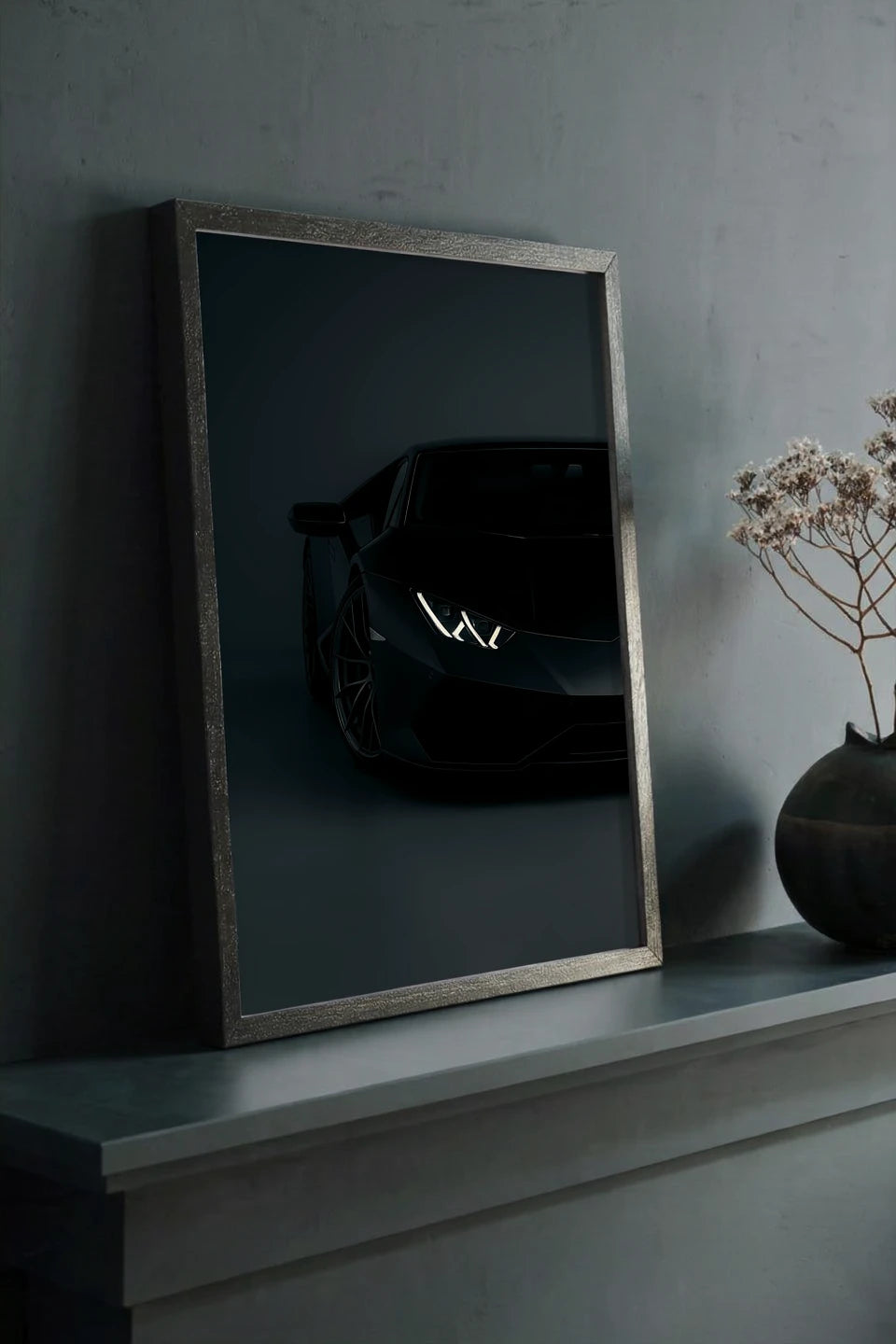 Supercar Wood Frame Wall Art for man cave boys rooms decor