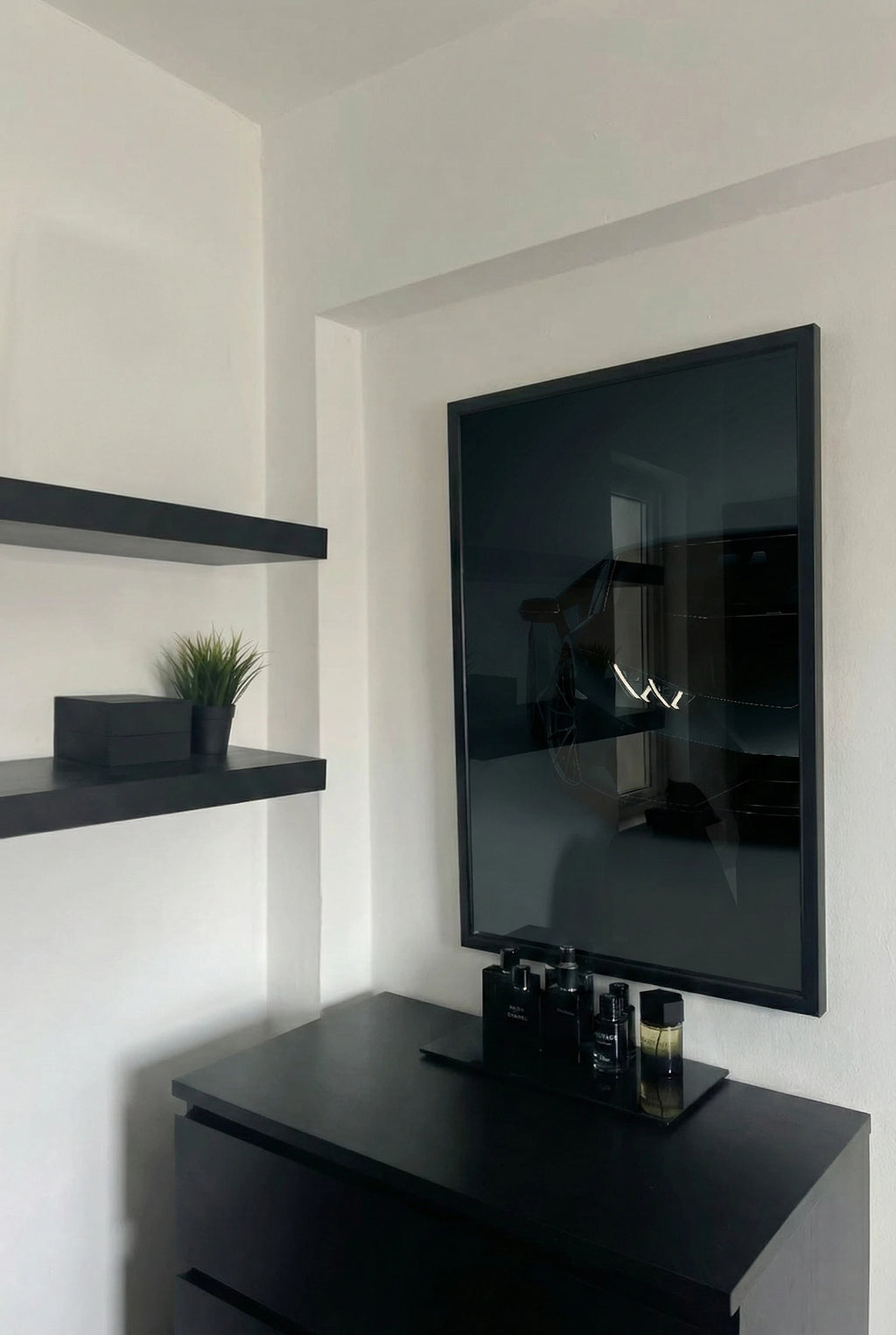 Black Supercar Wall Print in modern boy room decor