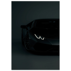 stealth black super car semi glossy poster for man cave boys room decor