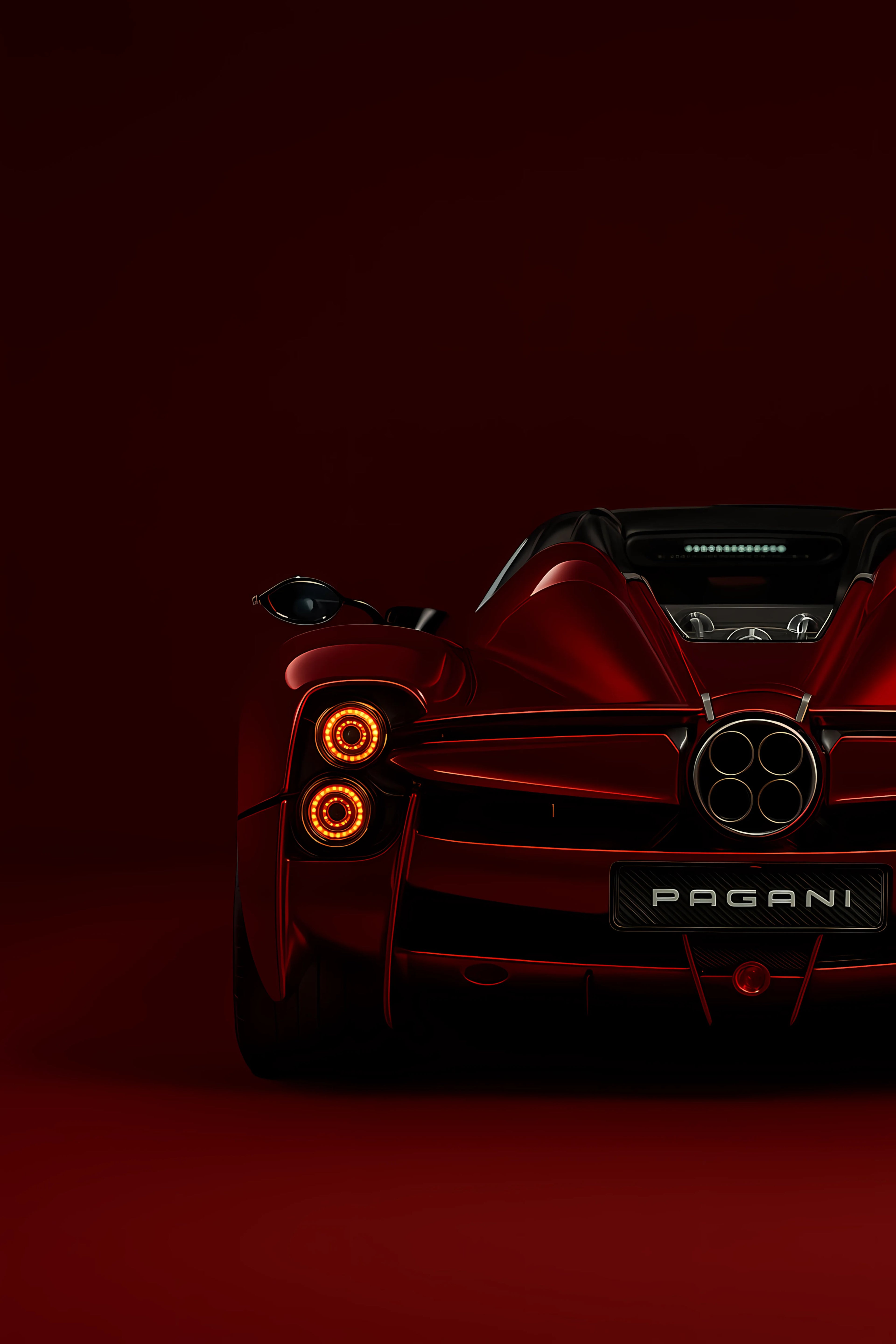 Pagani Utopia on a velvet red background. Elegant, sensual, luxurious. This Supercar wall art is the perfect addition for your home decor, man cave, boy room.