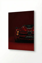 Red Supercar Aluminum Metal Print | Modern Luxury decor