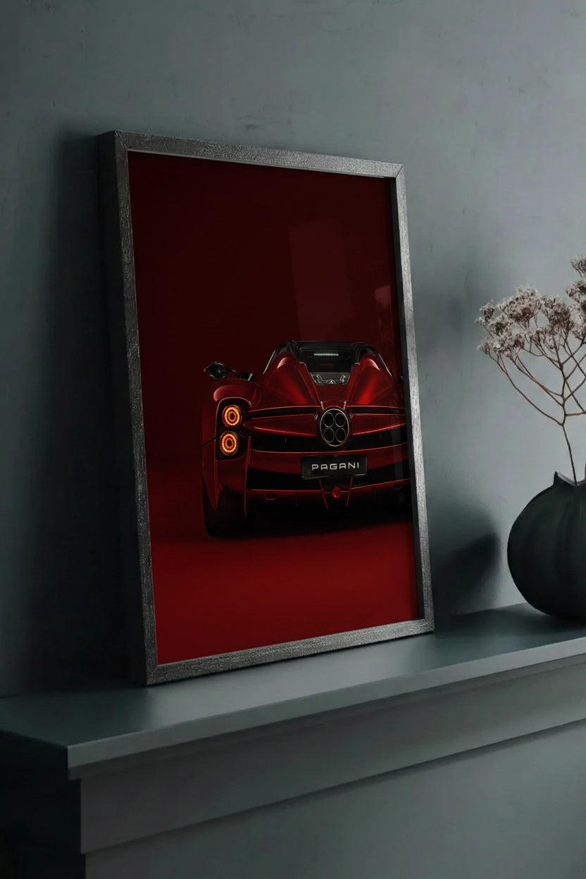 Luxury Supercar Wooden Frame Wall Art | Decor for Boys room and man cave