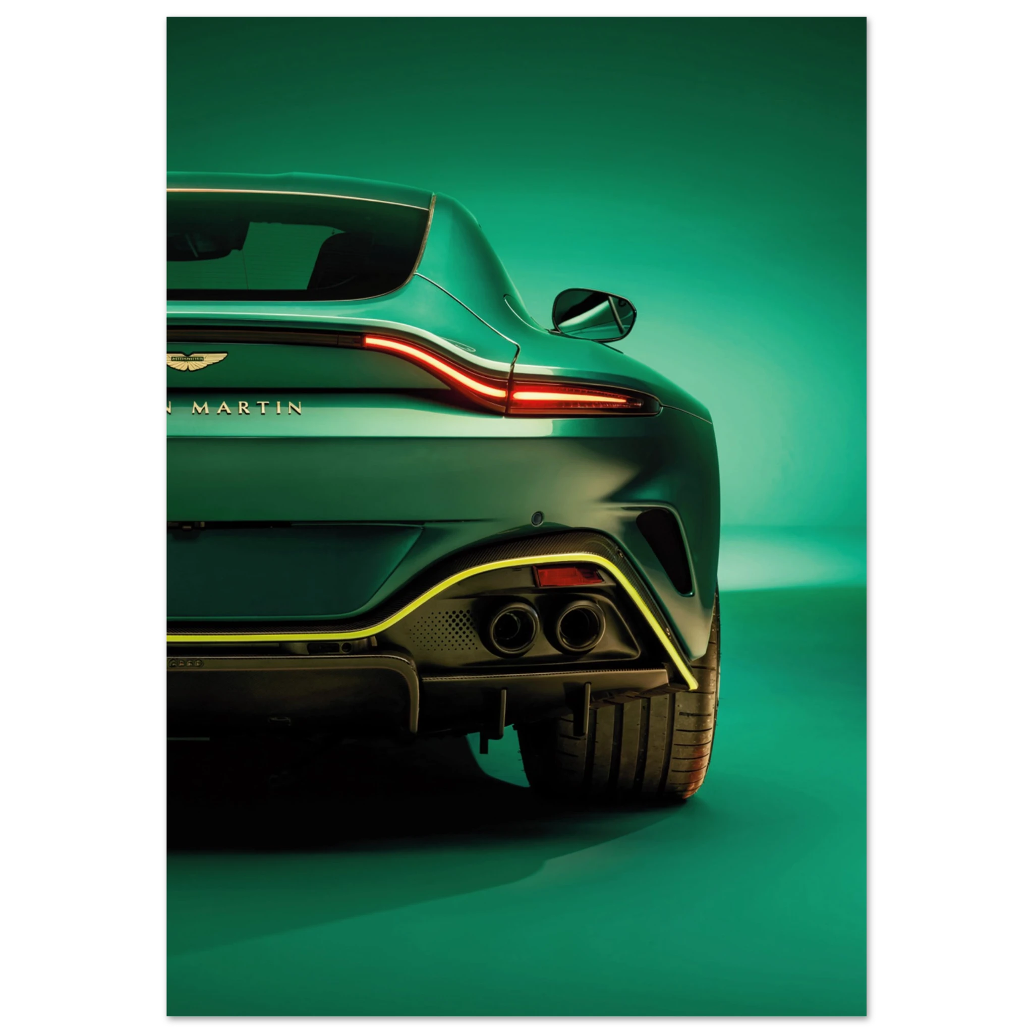 Vantage Supercar Poster for modern boys room decor