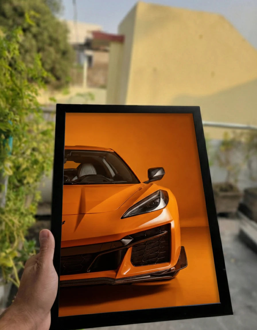 Supercar Framed Poster | Automotive wall art | man cave wall print